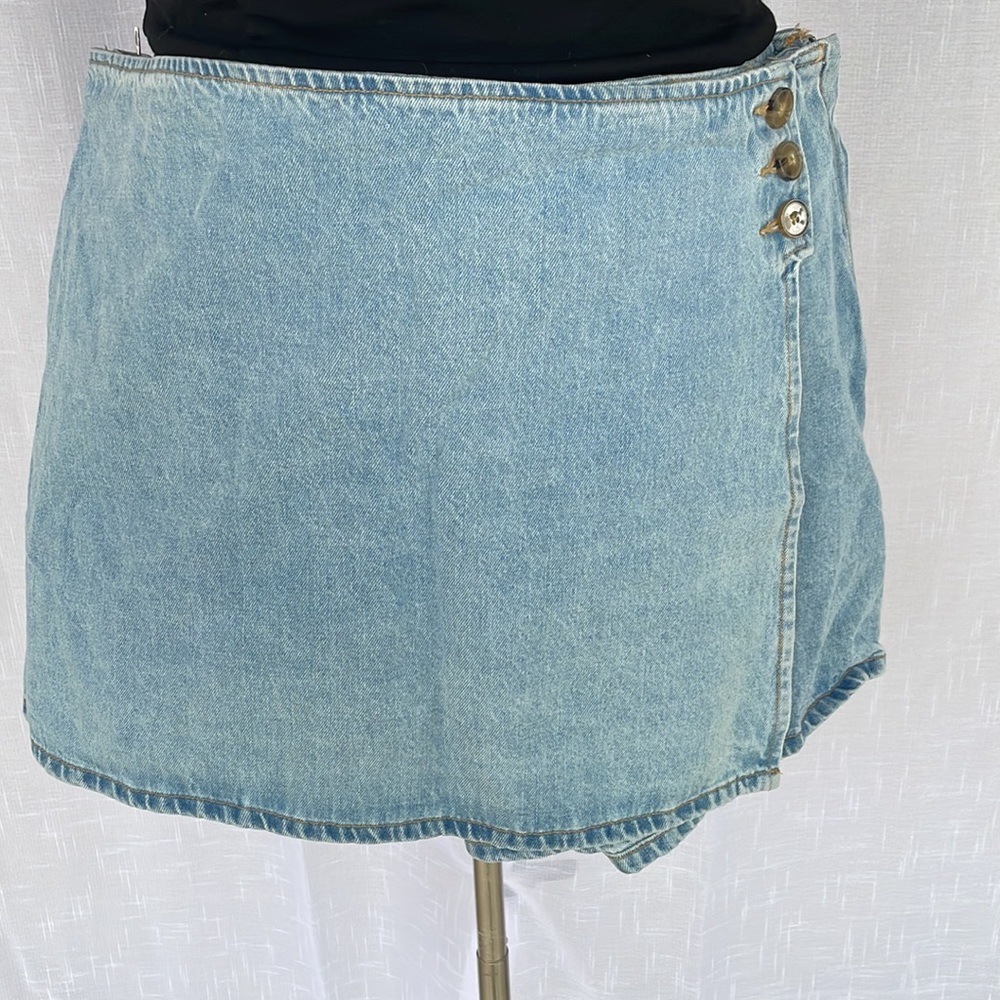 Denim skort